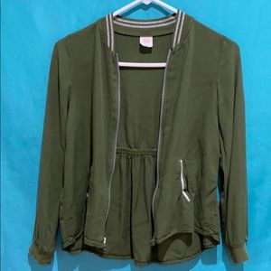 Green zip up
